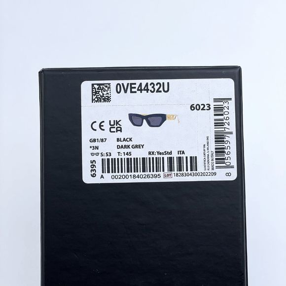 NEW Versace VE4432U 90s Vintage Logo GB1/87 Black Gold Frame Logo Dark Grey Cat main image 10